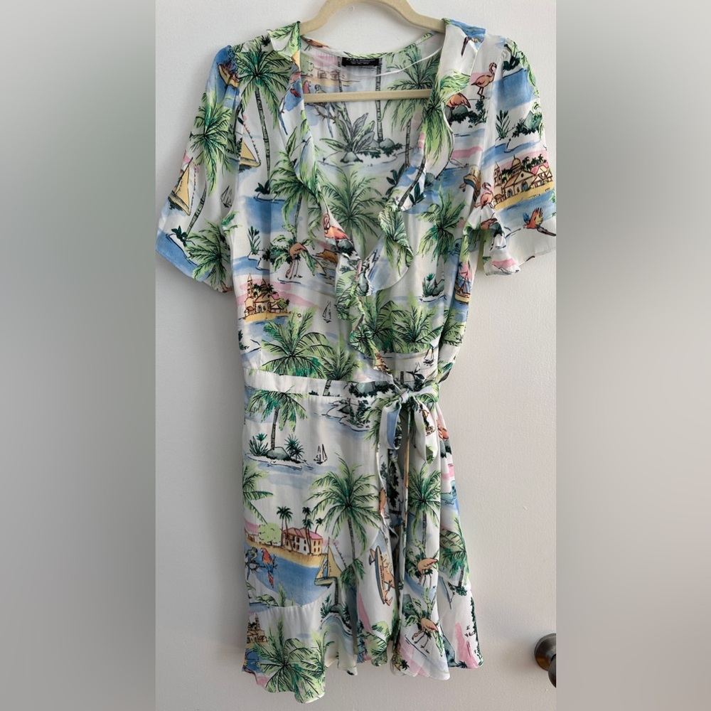 NWOT Tropical Wrap Dress from Zara!